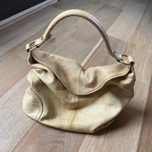 Frye Yellow Leather Campus Hobo Bag